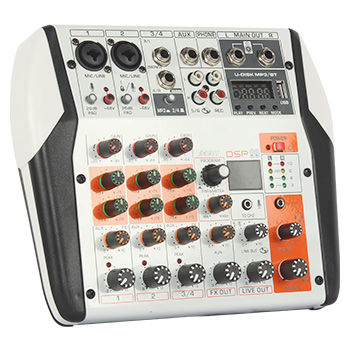 Wholesale cheap price sound mixer updated P6 series blue tooth function audio mixer console with USB mini dj mixer